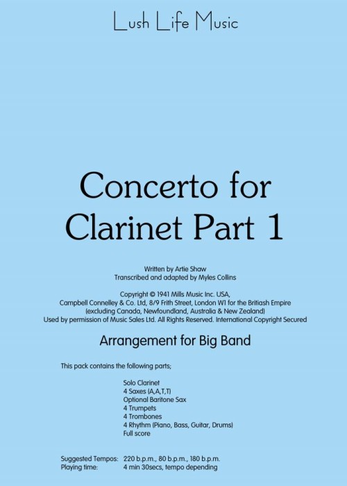 CONCERTO FOR CLARINET Part 1 (Artie Shaw)